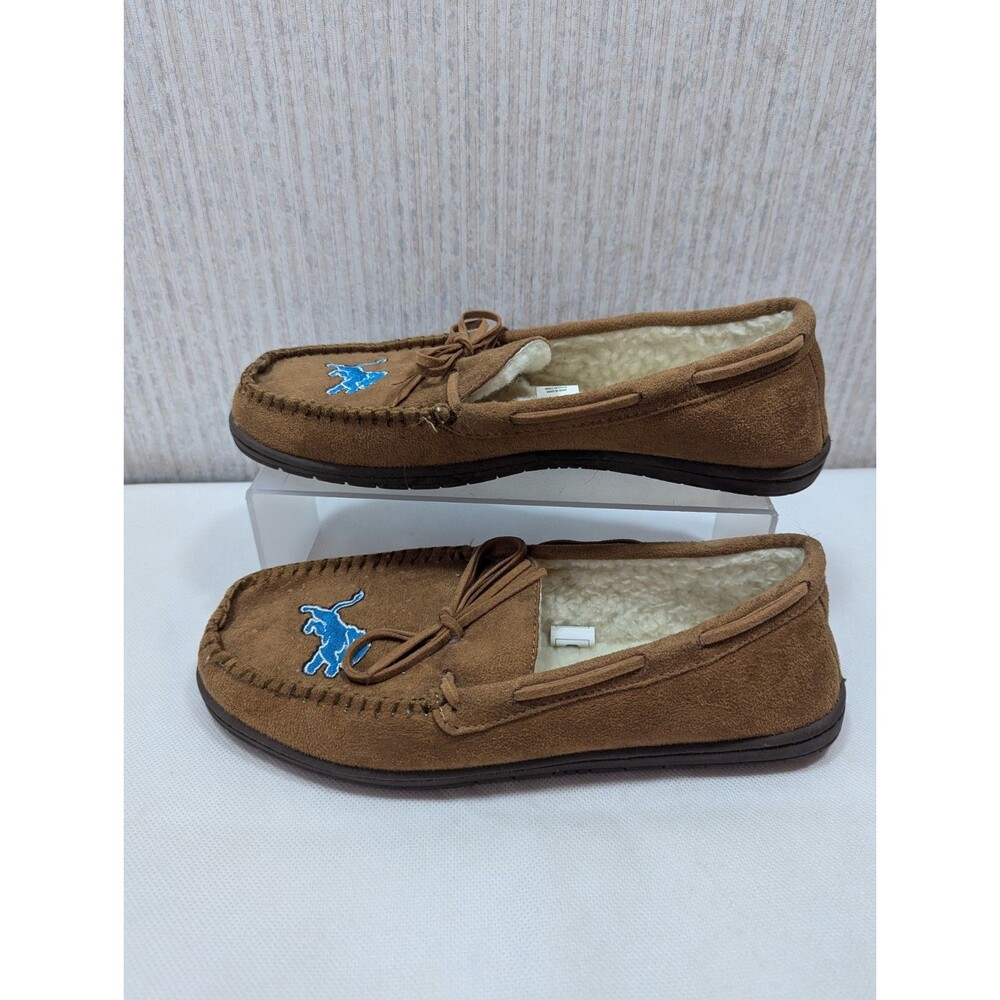 Forever Collectibles-NFL-Men's Moccasin Slippers Detroit Lions Size Small